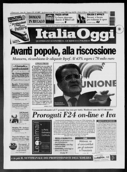 Italia oggi : quotidiano di economia finanza e politica